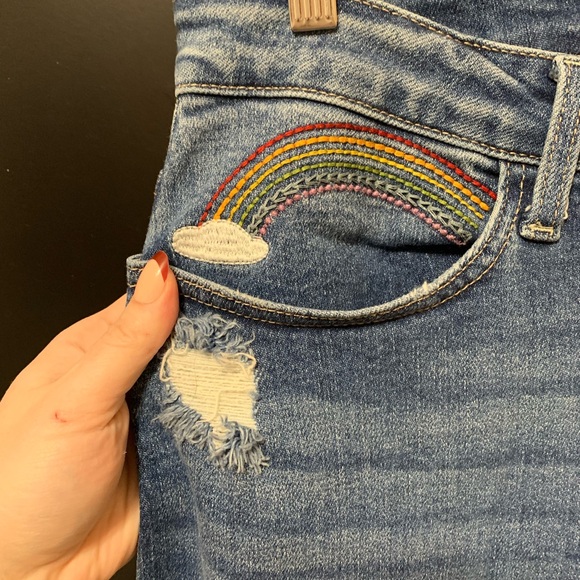 Judy Blue Classic Distressed Straight Leg Jeans 16 plus size comfy stretchy - Picture 6 of 10